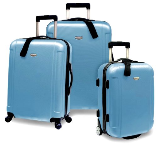 Review of Travelers Choice Freedom 3 Piece Lightweight Hard-Shell Spinning Rolling Luggage Set