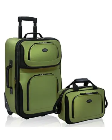 U.S Traveler Rio carry-on lightweight expandable rolling luggage suitcase set (15-Inch and 21-Inch)2